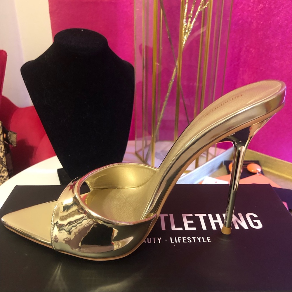 NWT Gold Heels